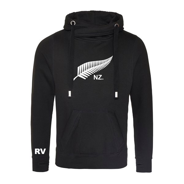 Image de Rugby Vintage - Nouvelle-Zélande Rugby Sweat a Capuche - Noir