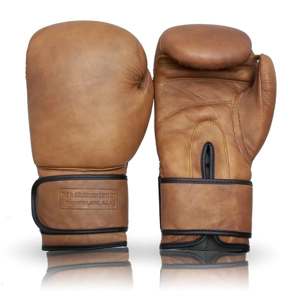 P. Goldsmith & Sons - Retro Boxing Gloves (Strap Up) - Tan Brown