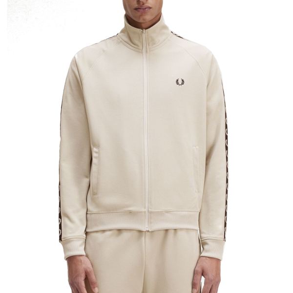 Fred Perry - Contrast Tape Trainingsjack - Light Oyster