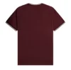 Image de Fred Perry - Twin Tipped T-Shirt - Oxblood/ Ecru