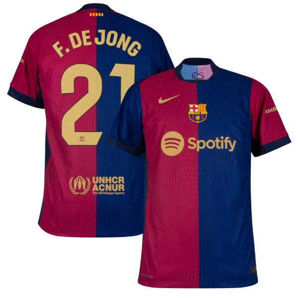 FC Barcelona Shirt Thuis 2024-2025 + F. De Jong 21