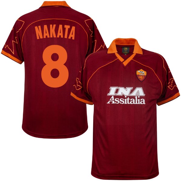 Image de Maillot rétro de Football AS Roma 1999-2000 + Nakata 8