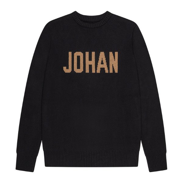 Johan Cruyff - Johan Knit Crewneck Sweater - Zwart